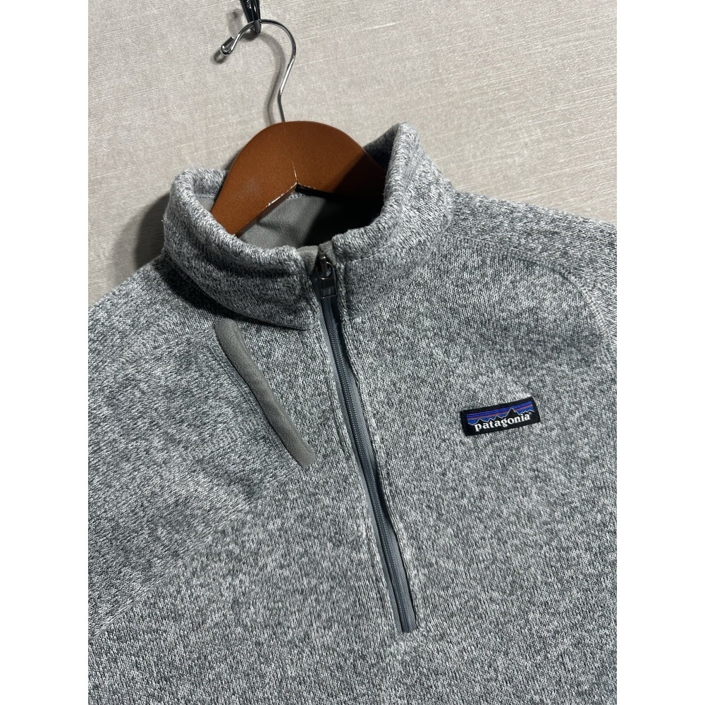 Patagonia Better Sweater 1/4 Zip Pullover Women's Medium Gray Fleece Mock Neck